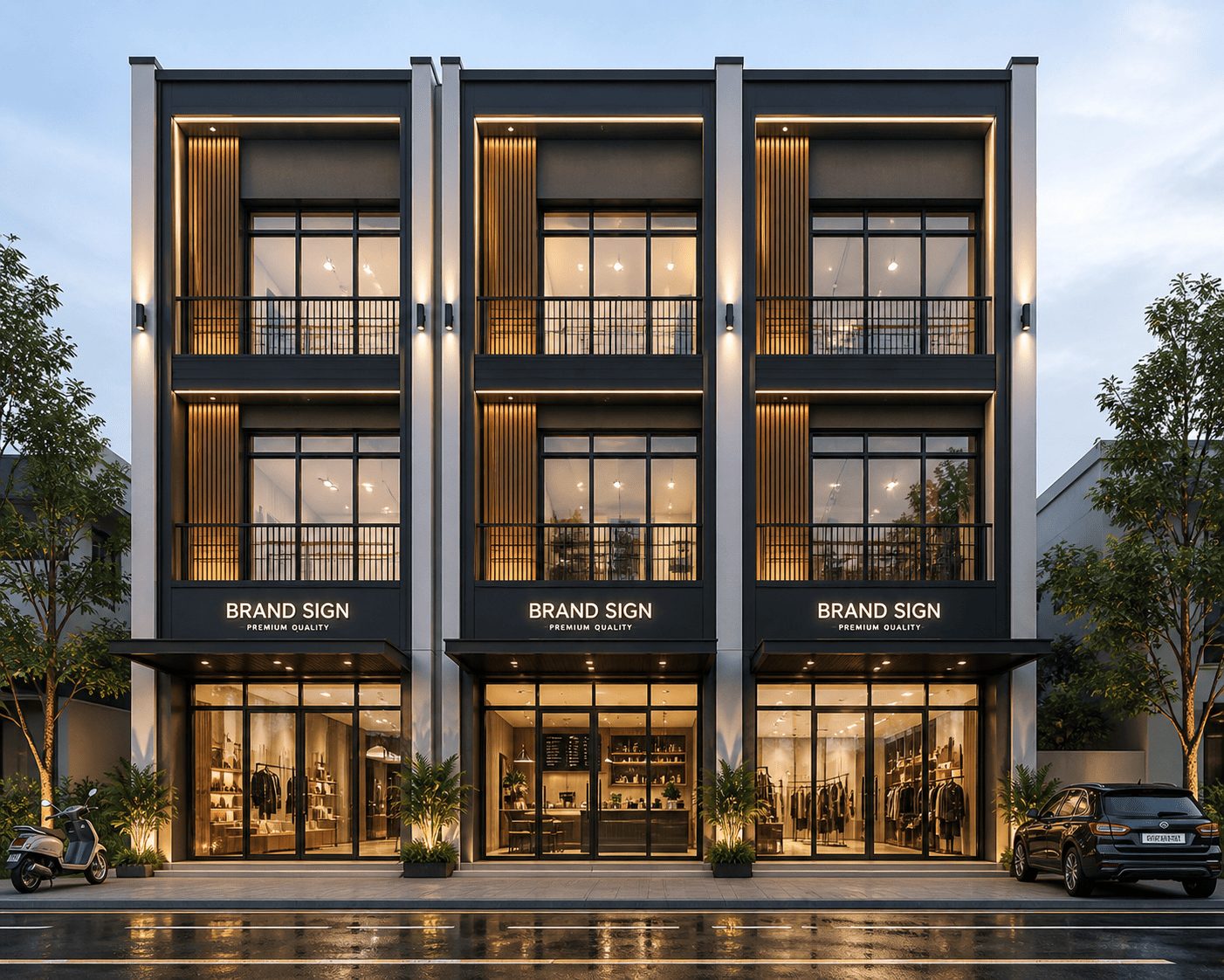 Jasa desain 3D ruko cafe rumah dan bangunan usaha