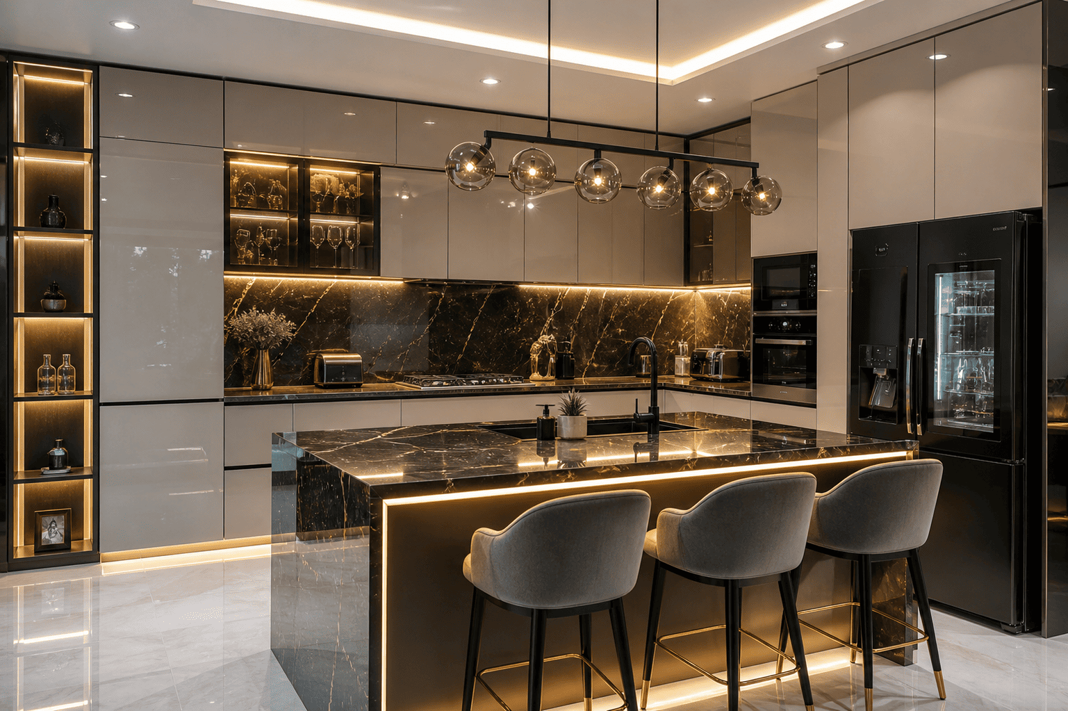 Jasa interior eksterior kitchen set ACP ruang tamu kantor