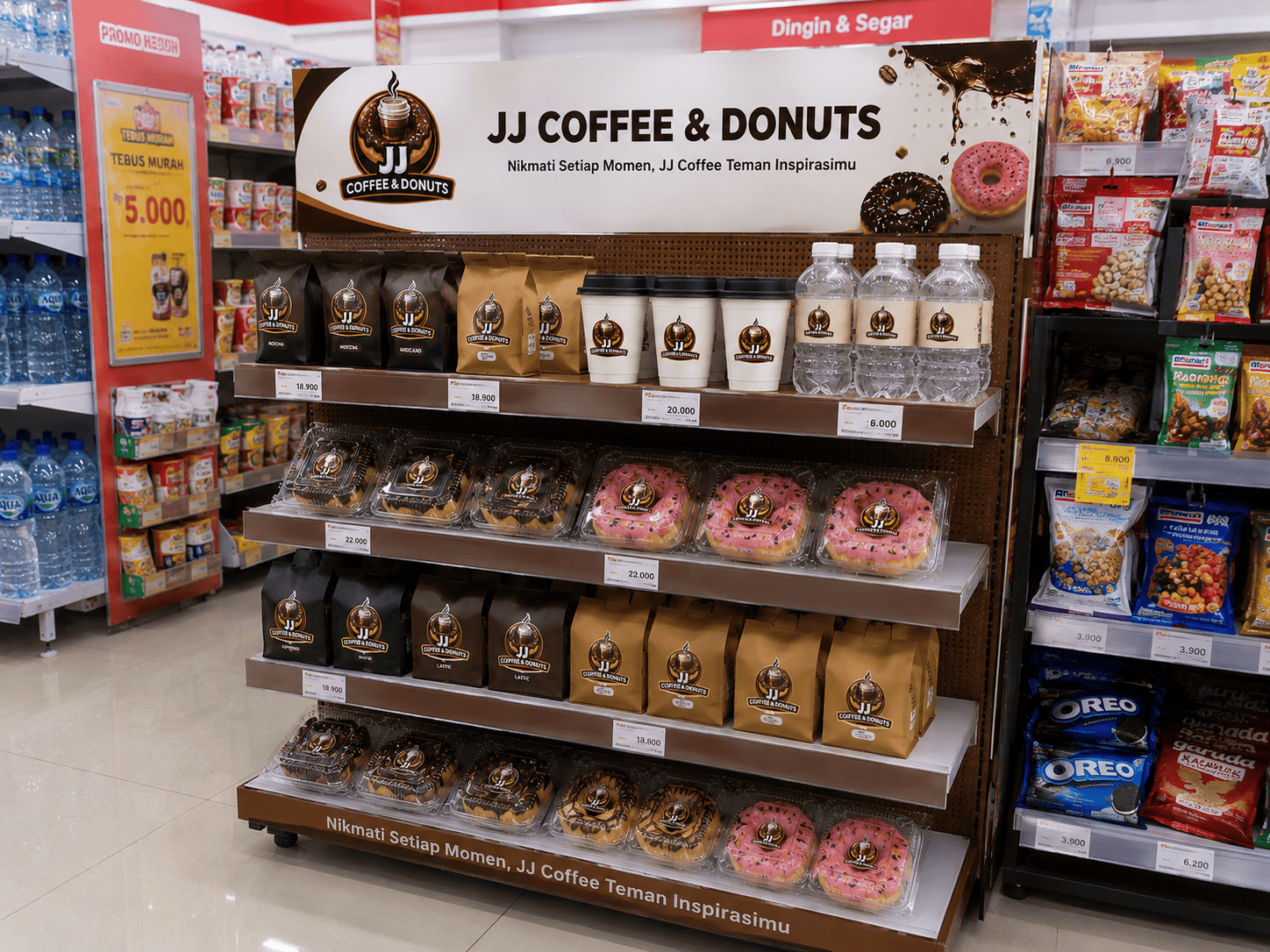 Jasa rak display toko minimarket lemari display produk