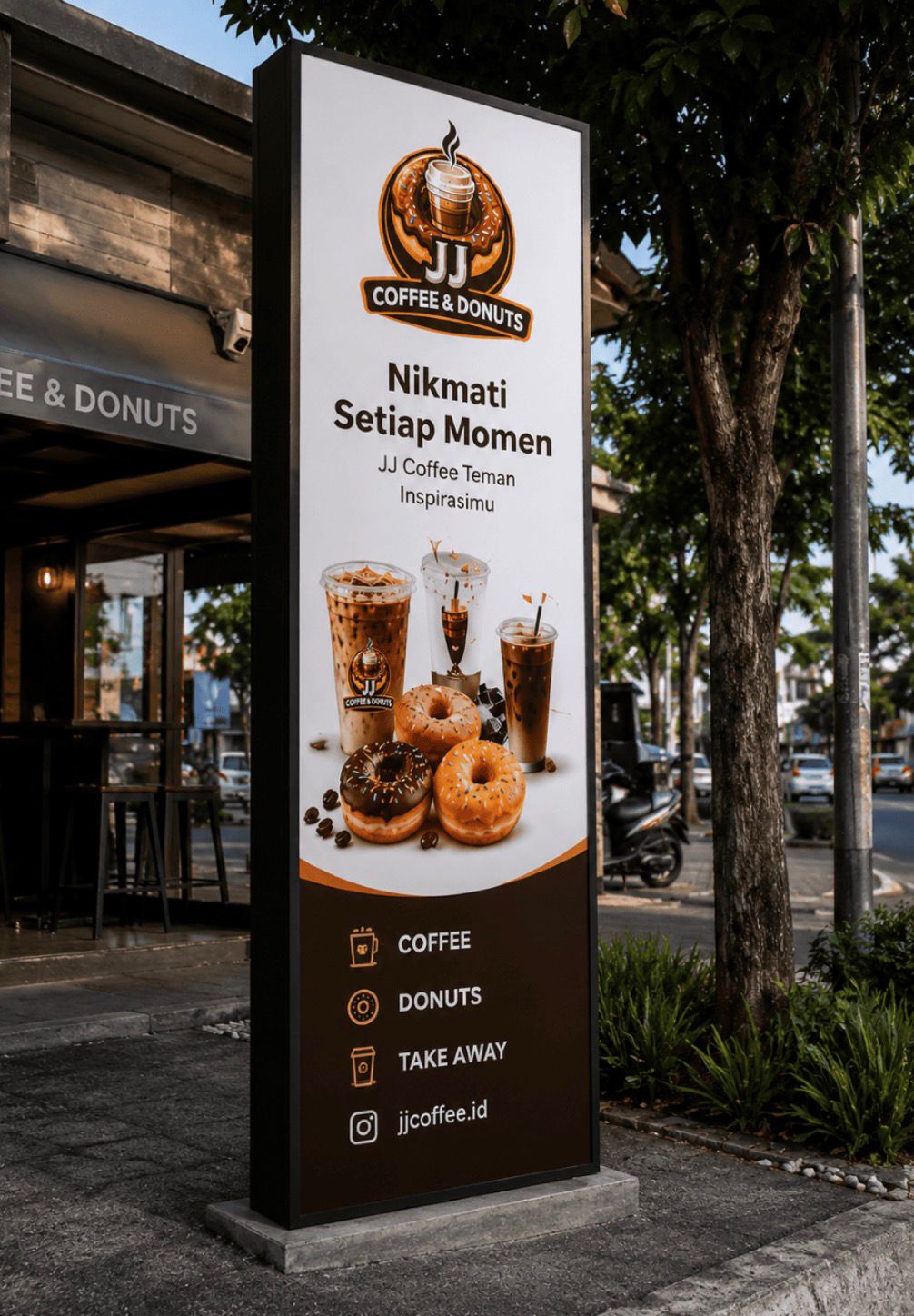 Jasa pembuatan totem sign modern untuk toko dan kantor